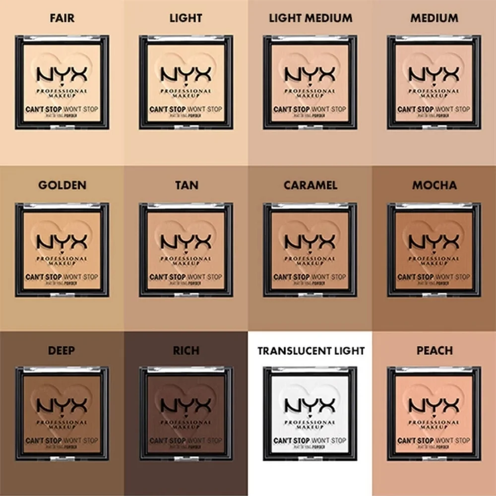 *3/15* NEW NYX Can't Stop Wont Stop Mattifying Pressed Powder Mocha Matte Bronze
